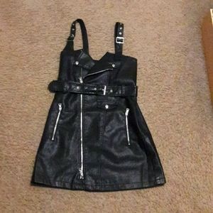 ❤ Black Leather Mini Dress